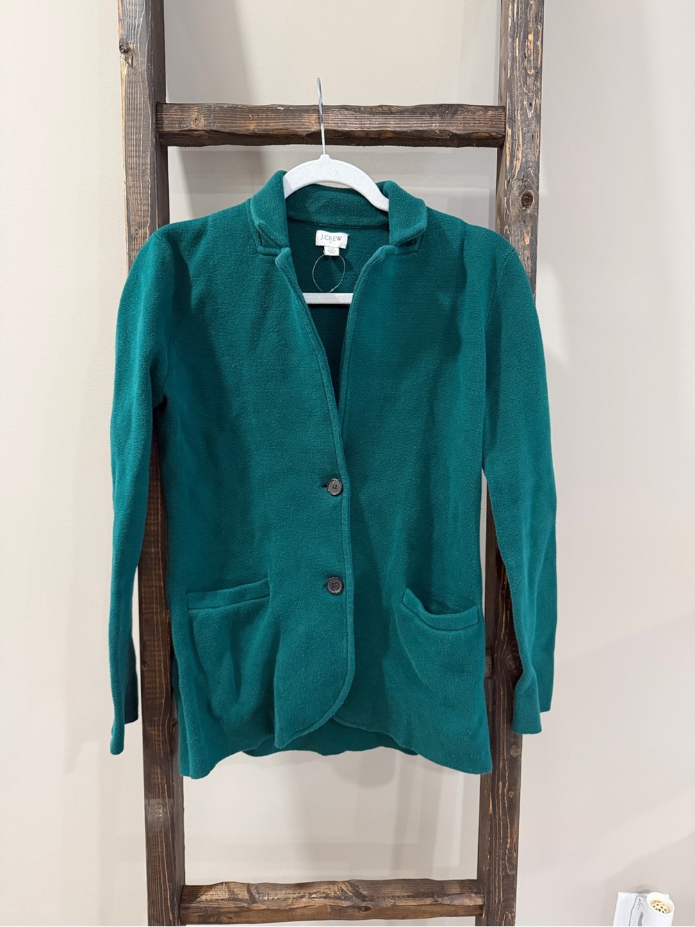 J Crew Green Sweater Blazer